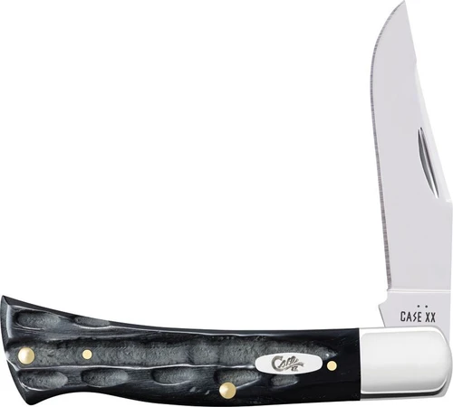 Front View: Case Axe Handle Lockback knife open 3.25 inch blade Tru-Sharp stainless