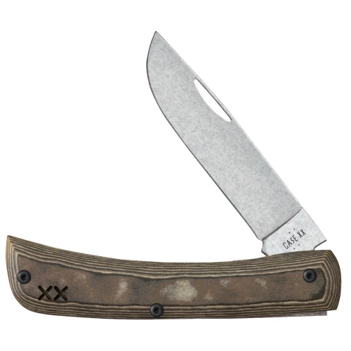 Front View: Case Sod Buster Jr S35VN blade open 2.8 inch skinner blade