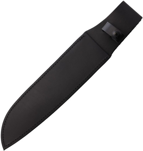 Black leather bowie knife sheath SH1249 fits fixed blades up to 15 in. overall belt loop snap