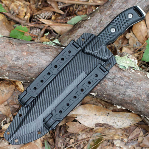 Microtech Arbiter - 8.75"  Bohler M390MK Stonewash Plain Edge Blade, Black G-10 Handle - 104-10