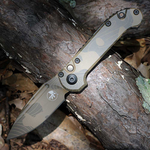Microtech LUDT S/E Gen III Signature Series - 3.40" Bohler M390MK -Topo Badlands Camo Blade, Badlands Camo Smooth Aluminum Handle - 1135S-1TPBNCS-Z4