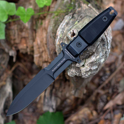 Extrema Ratio Praetorian Gloria U.S.A. 250th — Böhler N690 burnished blade detail "WE HOLD THESE TRUTHS"