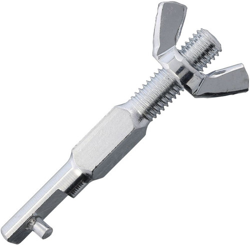 Wyoming Knife WY40 blade retainer wing screw shown against a plain background, a small stainless steel fastener with a flat wing-shaped head designed for tool-free hand-tightening, sized to fit the Wyoming Saw I and Wyoming Saw II frames.