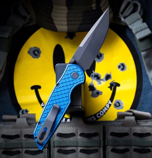 Pro-Tech Integrity MagnaCut DLC Black Spear Point Blade Open Detail View