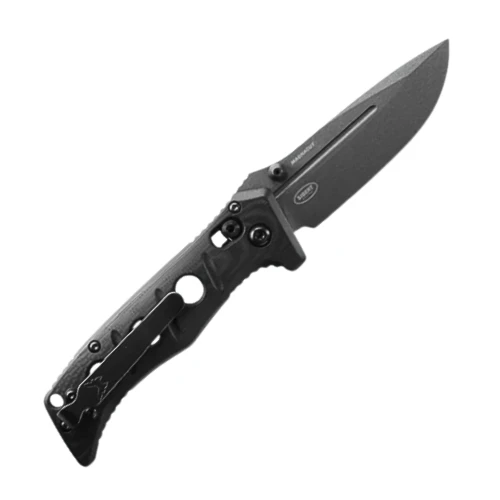 Benchmade Mini Adamas 273GY-04 CPM MagnaCut Tungsten Gray Cerakote Blade Open Detail View