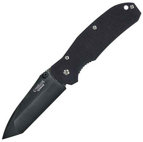 Camillus 6 1/4" Carbonitride Titanium Folding VG10 Tanto Blade, G10 Handle
