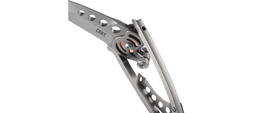 CRKT Snap Lock™ (5102N) 2.55" 420J2 Bead Blasted Drop Point Plain Blade, 180–360° "Swing Opening" -Gray 2Cr13 Handle