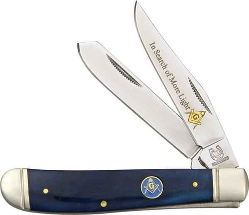 Rough Ryder Masonic Mini, Masonic Blue Smooth Bone
