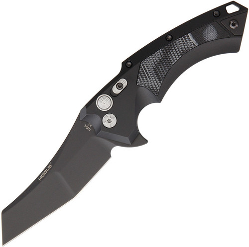 Hogue X5 Folder (HO34569) 3.5" CPM-154 Black Cerakote Finished Wharncliffe Plain Blade, Black Aluminum Handle w/ a G-Mascus Insert