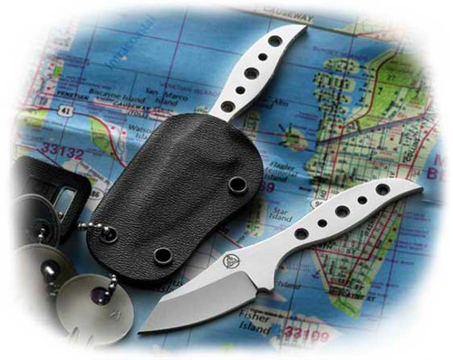 Nemesis NK-4 Hellion Neck Knife Lightweight, 1 5/8" - Plain Blade, Neck Chain