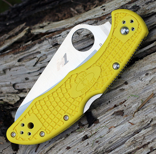 Spyderco C88SYL2 SALT 2, H1 Serrated Blade, Yellow FRN