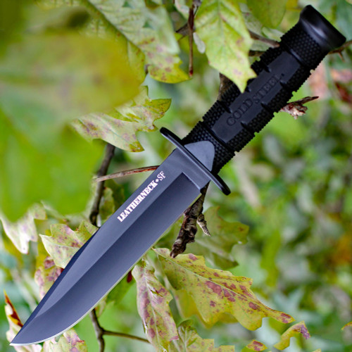 Cold Steel Leatherneck SF (CS39LSFC) 6.75" D2 Black Clip Point Plain Blade, Black Kray-Ex handle, Black Secure-Ex Sheath