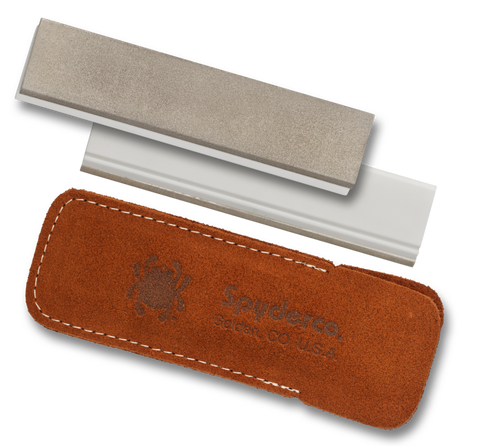 Spyderco pocket sharpener with suede pouch