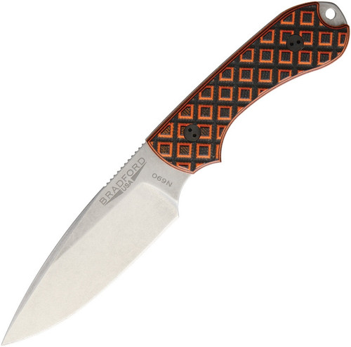 Bradford Guardian3, 3.5" N690 Plain Blade, Tiger Stripe G-10 Handle