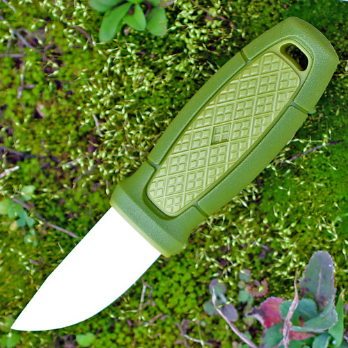 Mora Eldris, 4.3" 12C27 Plain Blade, Green Polymer Handle