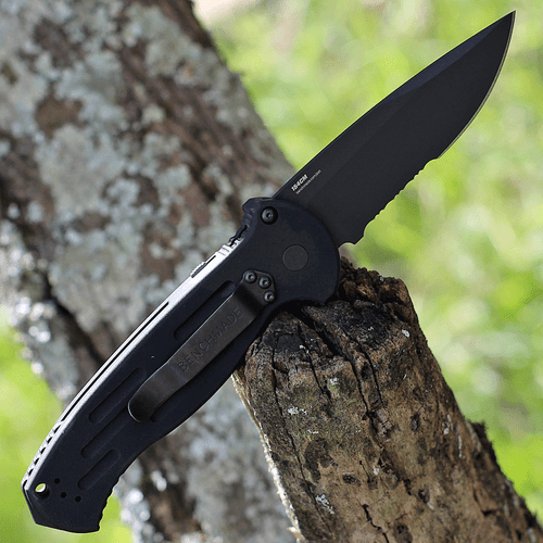 Benchmade 7 BLKW Hook Knife available at Rock Sky Market.