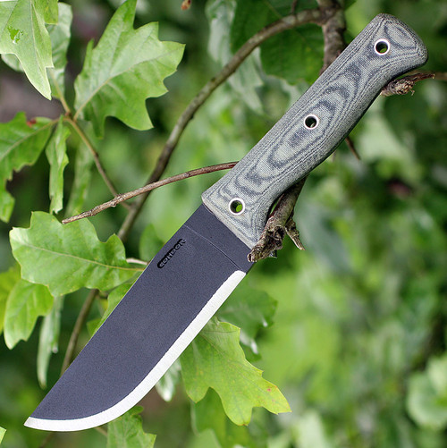 Condor 25755HC Crotalus, 5.5" 1075 Plain Black Blade, Gray Micarta Handle