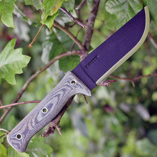 Condor 25755HC Crotalus, 5.5" 1075 Plain Black Blade, Gray Micarta Handle