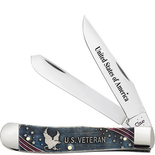 Case 16300 U.S. Veterans Trapper, Smooth Natural Bone Handle (6254 SS)