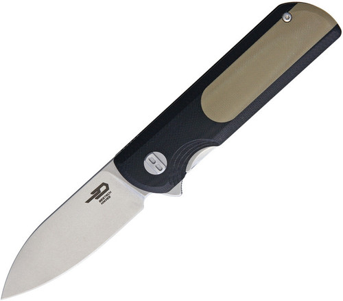 Bestech G07B Pebble, 2.95" VG-10 Plain Blade, Black/Tan G-10 Handle