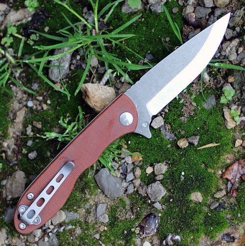 TOPS Mini Scandi Folder 4.0, 3.25" N690Co Plain Blade, Tan Canvas Micarta Handle