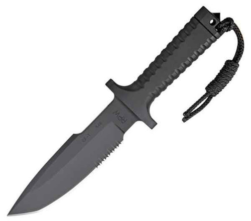 RPW X46 6" Tanto Black, Combo Edge, w/ Khaki Sheath