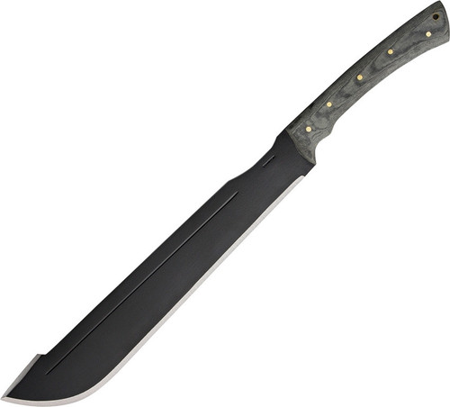 Condor 42118HC Discord Machete, 17.75" 1075 High Carbon Steel Plain Black Blade, Gray Micarta Handle