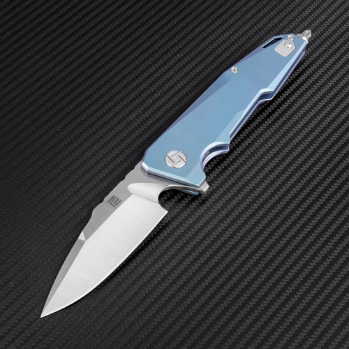 Artisan Predator ATZ1706GBU, 3.74" S35VN, Blue TC4 Titanium Handle