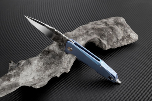 Artisan Predator ATZ1706GBU, 3.74" S35VN, Blue TC4 Titanium Handle