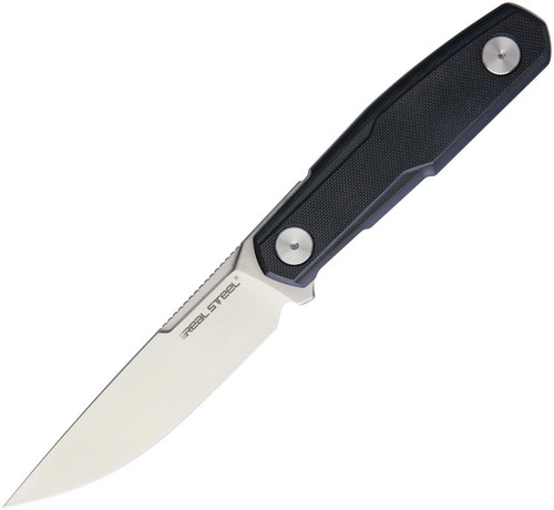Real Steel 3761 Bushcraft Zenith FFG, 4.33" 14C28N Plain Blade, Black G-10 Handle
