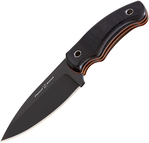 Flexcut Hawthorne Nomad, 4" 1095 Steel Blade, Black Canvas Micarta w/ Orange G-10 Liner Handle