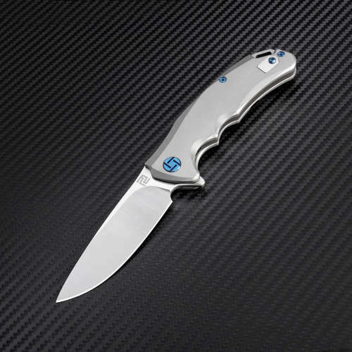 Artisan Small Tradition ATZ1702GSGY, 3.27" S35VN Plain Blade, Gray TC4 Titanium Handle