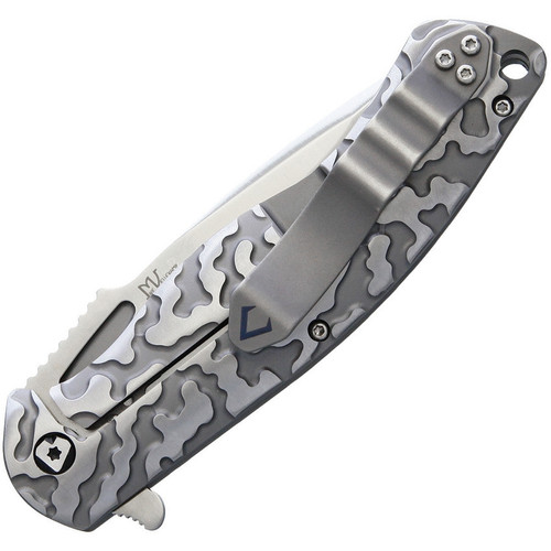 V Nives 30022 Atmosphere, 3.4" CPM-S35VN Plain Blade, Gray Titanium Handle