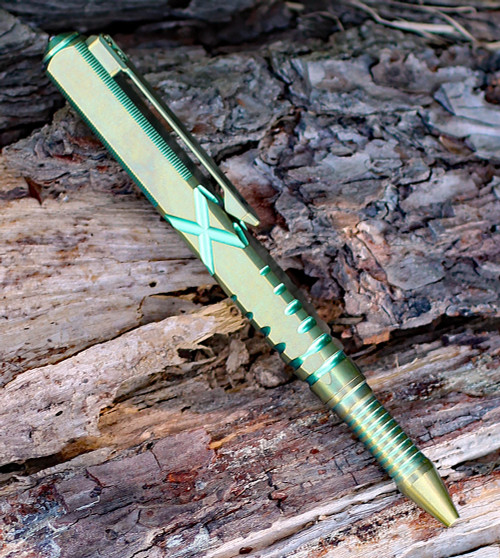 We Knives TP-02B Titanium Tactical Pen, Green