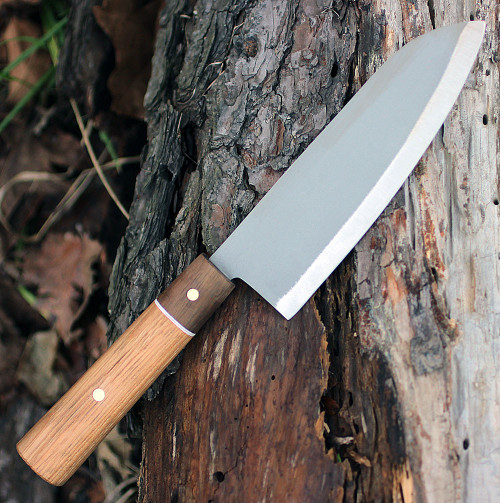 Condor Kondoru Santoku Knife CTK5000-6.5, 6.5 in. 1095 High Carbon Steel, Hickory & Walnut Handle