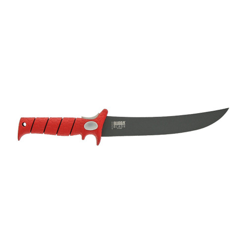 Bubba Flex Fillet 19F, 9" Titanium Nitride Coated Blade, Red TPR Handle, Black Nylon Sheath