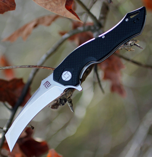 Artisan Eagle ATZ1816PBKF, 3.46" D2 Steel Tanto Blade, Black D2 Handle