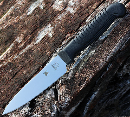 Spyderco K05PBK Utility kitchen knife black handle open