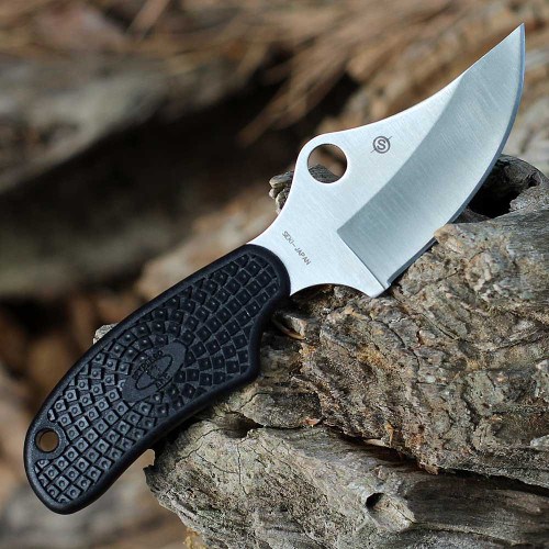 H-2 rustproof steel clip point blade close up