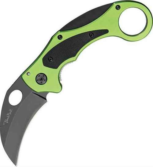 Benchmark Venom Karambit - Neon Green Alum. (2.5