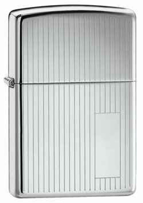 Zippo Z350 Lighter Engine Turned, High Polish Chrome