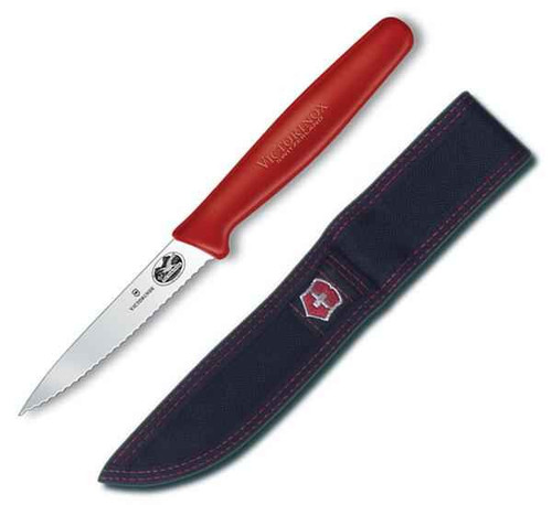 Forschner 3 1/4" Serrated Paring Knife w/ Clip Pouch