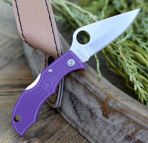 Spyderco Ladybug Lightweight, CLPRP3, Purple FRN, Plain Edge