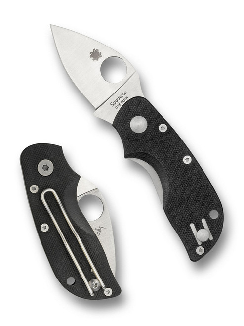 Spyderco Chicagoâ„¢ Folding Knife 2" CTS-BD1N Satin Plain Blade, Black G10 Handles, Liner Lock - C130GP
