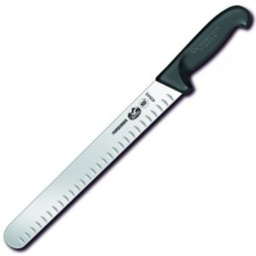 Victorinox Forschner Fibrox 12 Granton Edge Butcher Knife, Black