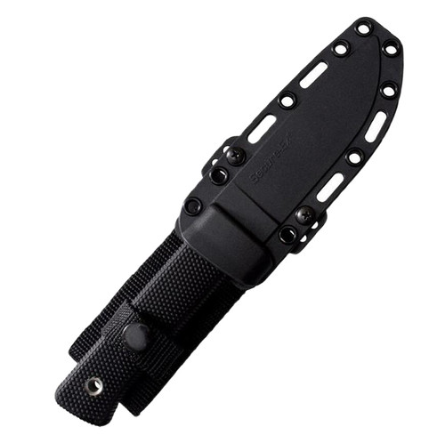 Cold Steel Master Hunter Fixed Blade (CS-36JSK) - 4.5" VG-1 San Mai III Drop Point Satin Blade, Black Kray-Ex Handle, Black Secure-Ex Sheath