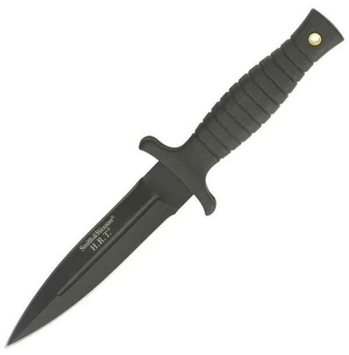 Smith & Wesson H.R.T. Boot Knife - Blk Rubber (4.875" SS) SWHRT9B
