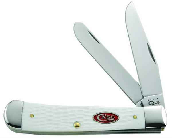 Case Trapper 60182 SparXX White Synthetic Jigged Handle (6254 SS)