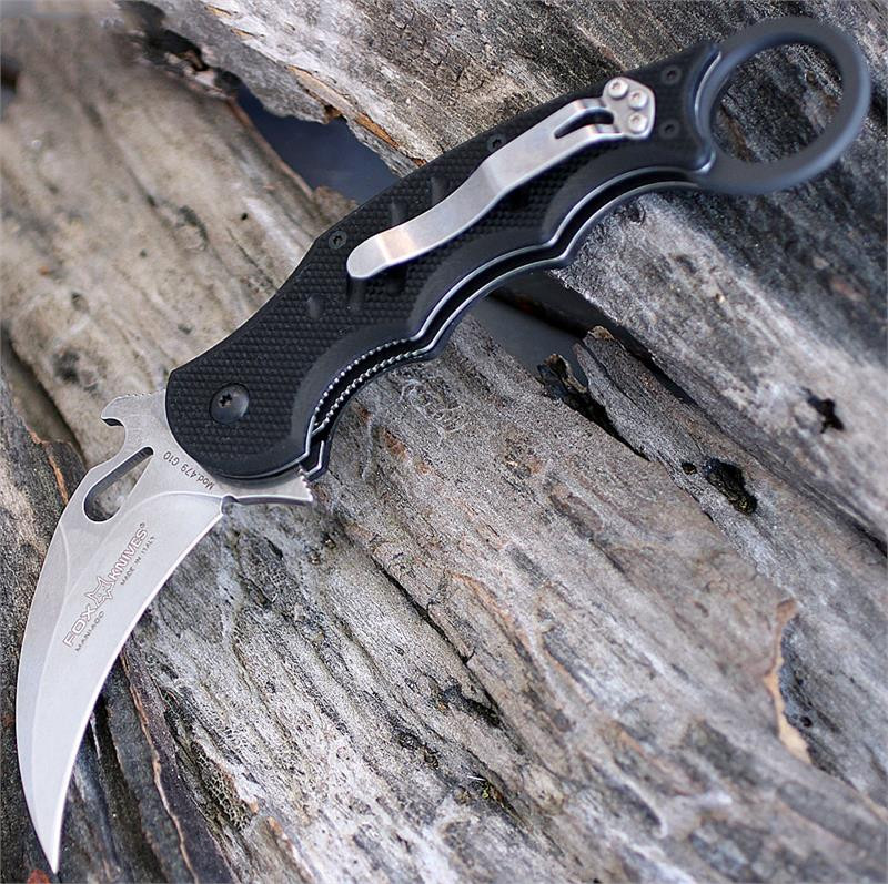 FOX Knives Folding Karambit - Black G-10 (3.2