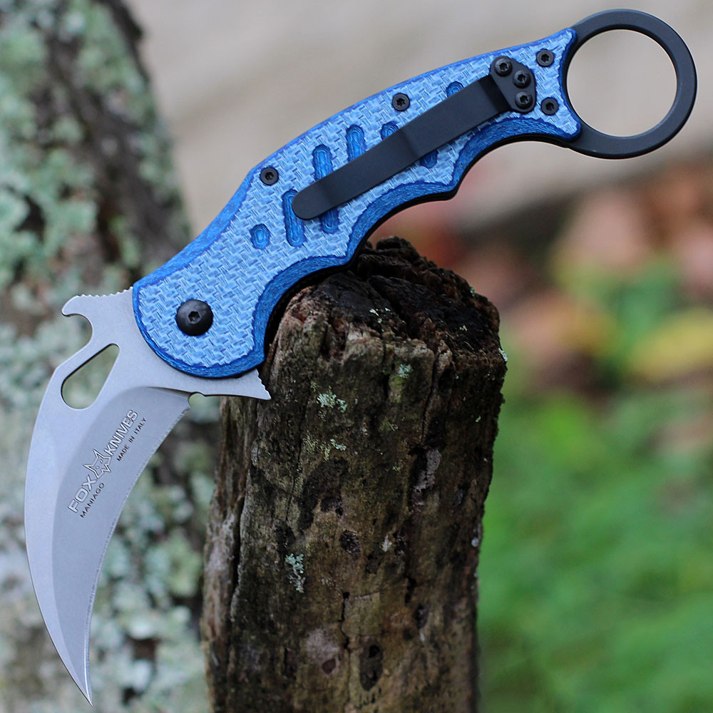 Fox 479 | Blue Twill CF Karambit SW | Knifeworks